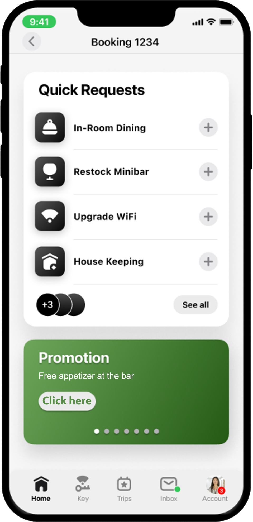 Labor automation: phone with mobile app and amenities options